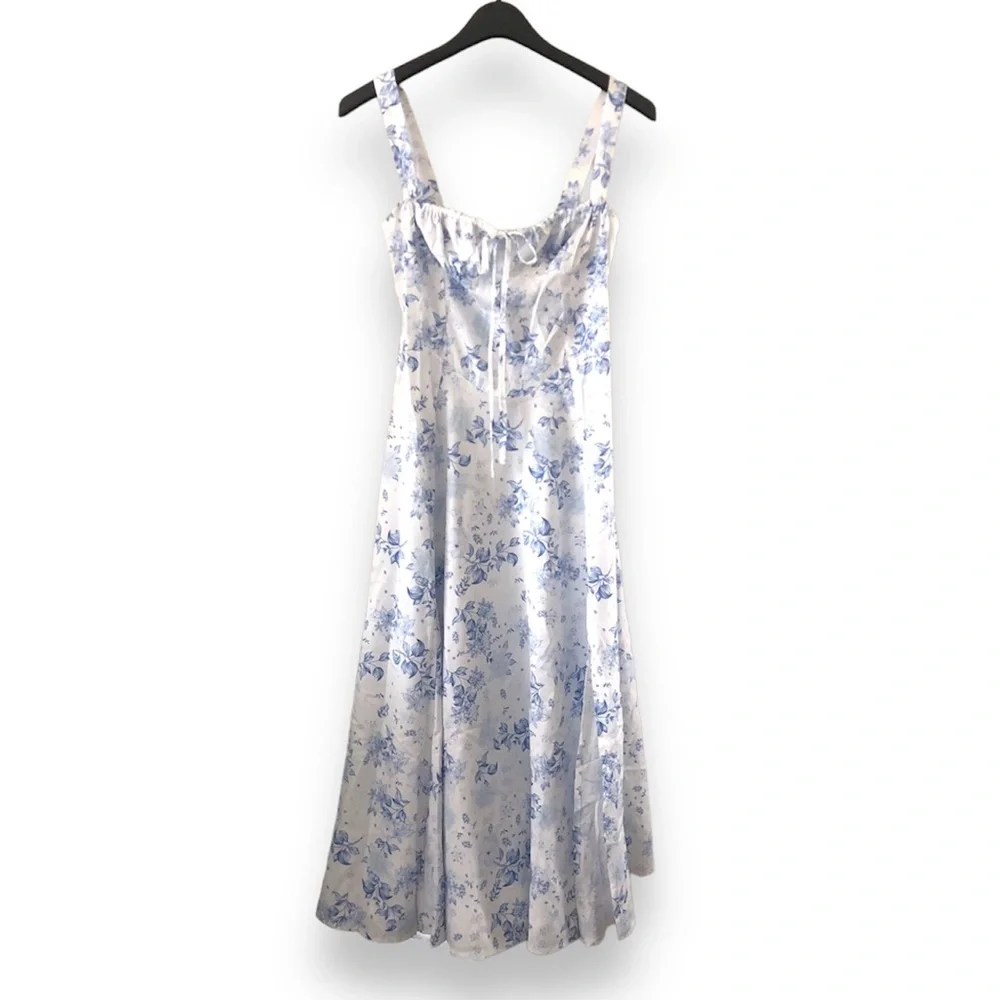 Blue Floral Summer Dress - Picture 4 of 9